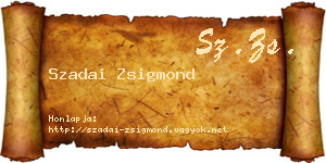 Szadai Zsigmond névjegykártya